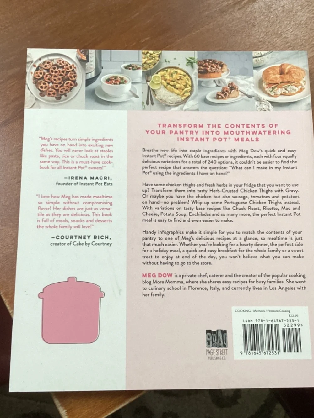 The No-Shop Instant Pot by Meg Dow Cookbook/Recipe Book NEW